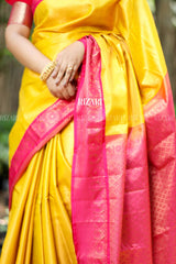 Yellow Kanjivaram Silk Saree