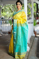 Yellow Maheshwari Saree