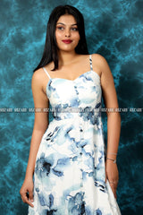 Floral Fit and Flare Midi Dress