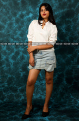 Star Embroidered Cotton Top