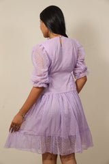 Dress with Front Embroidery