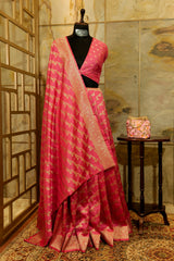 Pink Banarasi Saree