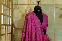 Elegant Dark Pink shade Kanjivaram Hand Woven Pure Silk