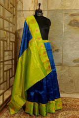 Ultramarine Blue Pure Silk Kanjivaram