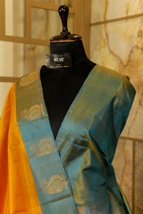 Mustard Kanjivaram Pure Silk Kanjivaram Saree