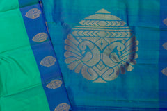 Turquoise and Blue  Kanjivaram Pure Silk