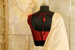 Handwoven Pure Tussar Silk in Original Off White (suggested products)