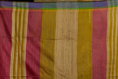 Red onion color block pattern Raw silk saree