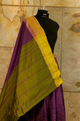Arani Pattu saree with contrast green border and blouse piece