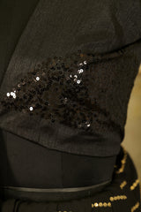 Black Saree with sequin all over Bollywood trending pattern