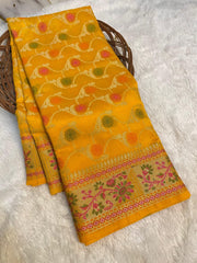 Semi Katan Banarasi Saree