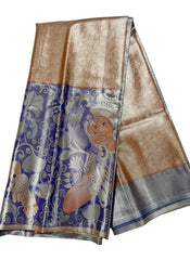 Soft Silk Saree in Peach Colour with Motif