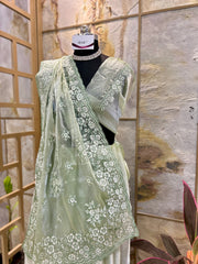 Soft Organza Party wear Sarees