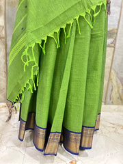 Green Cotton Saree