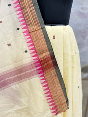 Off White Cotton Saree
