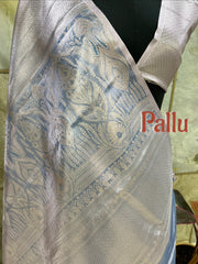 Carrot Red Soft Silk Saree with Unique Motifs