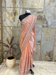 Soft Organza Party wear Sarees