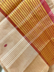 Almond Colour Cotton Saree