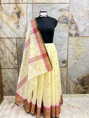 Off White Cotton Saree