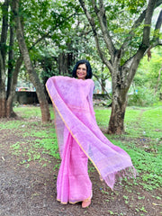 Handwoven Silk Saree with Sequin Work