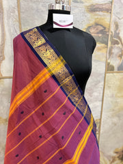 Onion Pink Cotton Saree