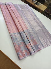 Carrot Red Soft Silk Saree with Unique Motifs