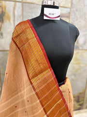 Almond Colour Cotton Saree