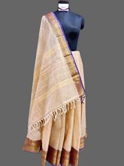 Mocha Colour Cotton Saree