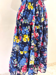 Off-shoulders Floral Midi Dress - printed