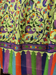 Kashmir Treasures Silk Kalamkari Print Stole - Pastel Green