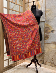 Kashmir Treasures Kani Jamawar work Modal Silk Stole - Red