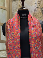 Kashmir Treasures Kani Jamawar work Modal Silk Stole - Red