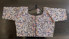 Kalamkari Cotton Blouse - 4 colors - Red, Maroon, Yellow, Blue