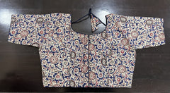 Kalamkari Cotton Blouse - 4 colors - Red, Maroon, Yellow, Blue