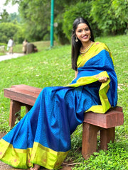 Ultramarine Blue Pure Silk Kanjivaram