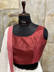 Exclusive Short Sleeves Design Blouse - Maroon