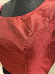 Exclusive Short Sleeves Design Blouse - Maroon