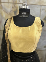 Exclusive Short Sleeves Design Blouse - Gold