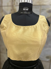 Exclusive Short Sleeves Design Blouse - Gold