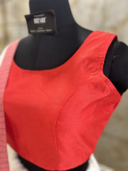 Exclusive Short Sleeves Design Blouse - Red