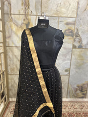 Exclusive Short Sleeves Design Blouse - Black