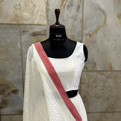 Exclusive Short Sleeves Design Blouse - White