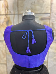 Exclusive Short Sleeves Design Blouse - Purple