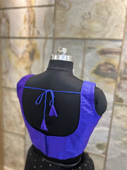 Exclusive Short Sleeves Design Blouse - Purple