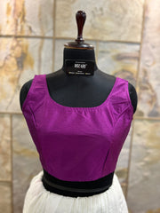 Exclusive Short Sleeves Design Blouse - Magenta