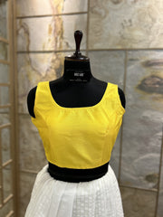 Exclusive Short Sleeves Design Blouse - Yellow