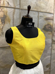 Exclusive Short Sleeves Design Blouse - Yellow