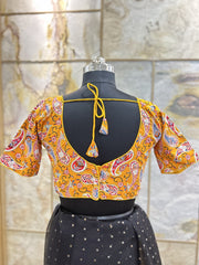 Yellow Kalamkari Cotton Blouse