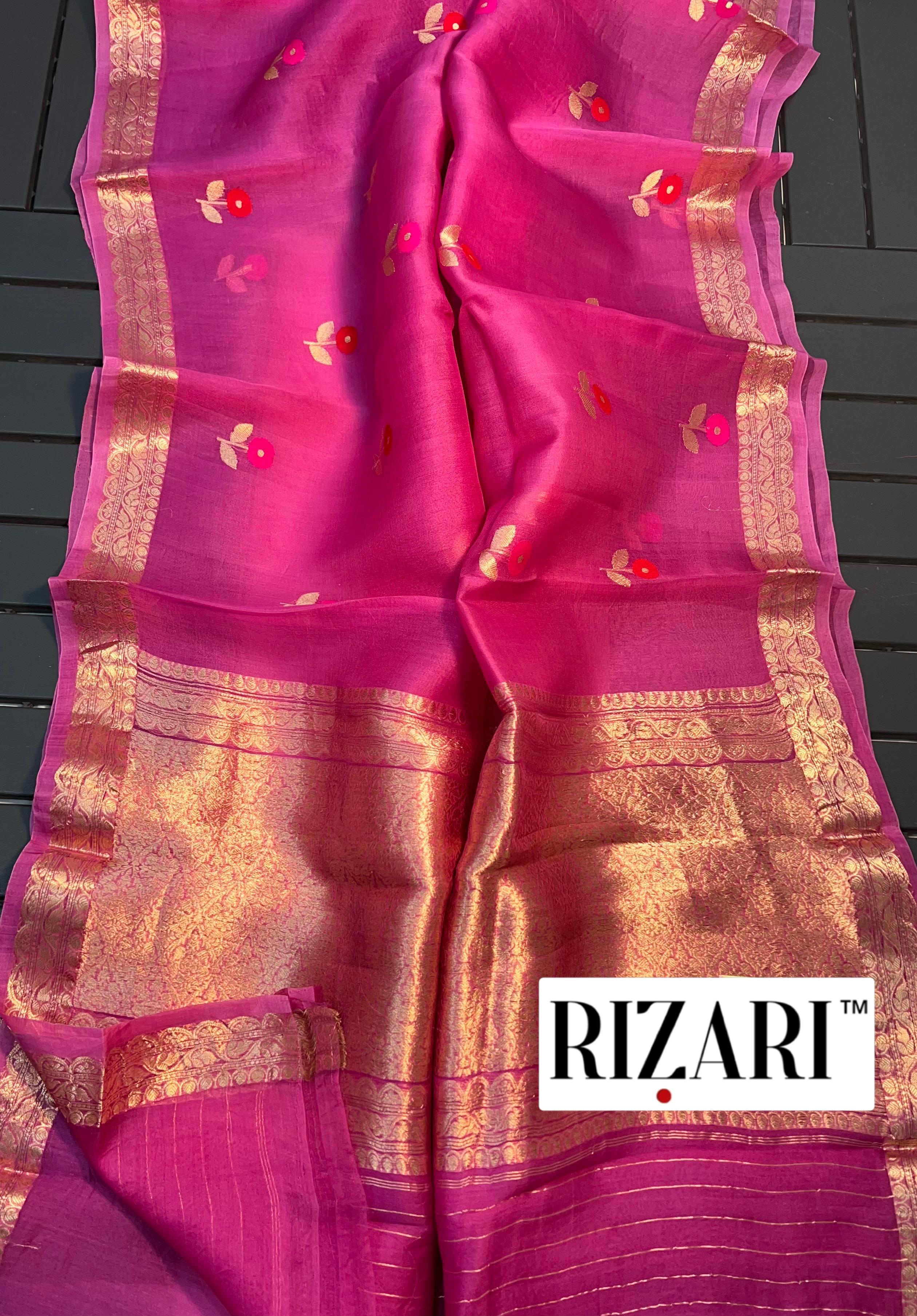 Kora Silk Handloom Banarasi Saree