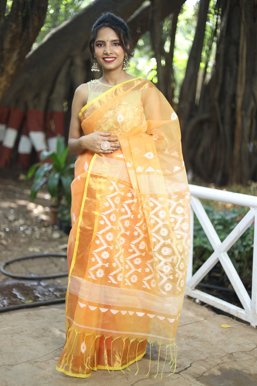 Amber Exclusive Handwoven Benarasi Jamdani Saree